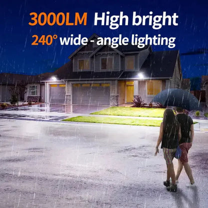 3000LM Solar Street Light with Linkable Dual Motion Sensors