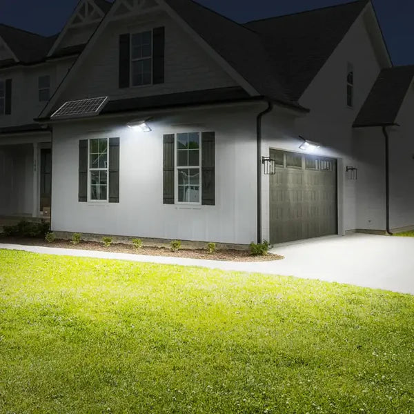 Solar Flood Light with Separate Solar Panel & Dual Motion Sensors