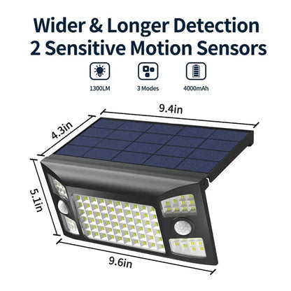 Foldable Solar Flood Light with Motion Sensor Outdoor Waterproof