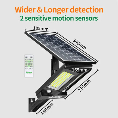 3000LM Solar Street Light with Linkable Dual Motion Sensors