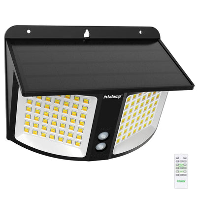 Solar Motion Sensor Light with Remote, 1200LM Dual-Color Security Floodlight for Yard & Garage