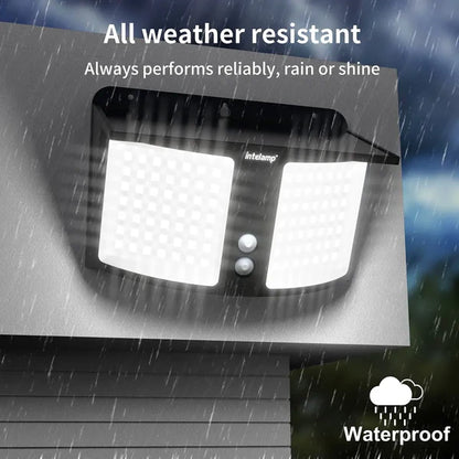 Solar Motion Sensor Light with Remote, 1200LM Dual-Color Security Floodlight for Yard & Garage
