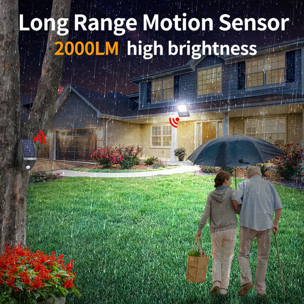 3000LM Linkable Solar Flood Light with Motion Sensor