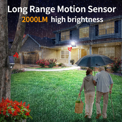 3000LM Linkable Solar Flood Light with Motion Sensor