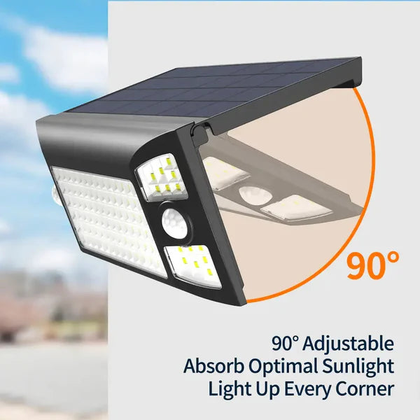 Foldable Solar Flood Light with Motion Sensor Outdoor Waterproof