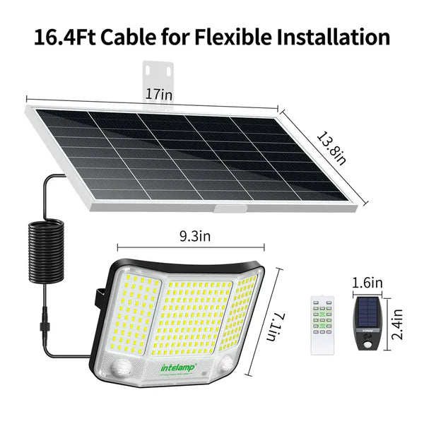 20000mAh 4000LM Linkable Solar Flood Light with Dual Motion Sensor