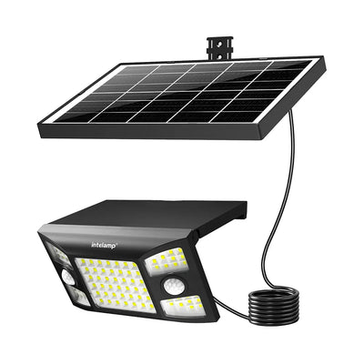 Solar Flood Light with Separate Solar Panel & Dual Motion Sensors