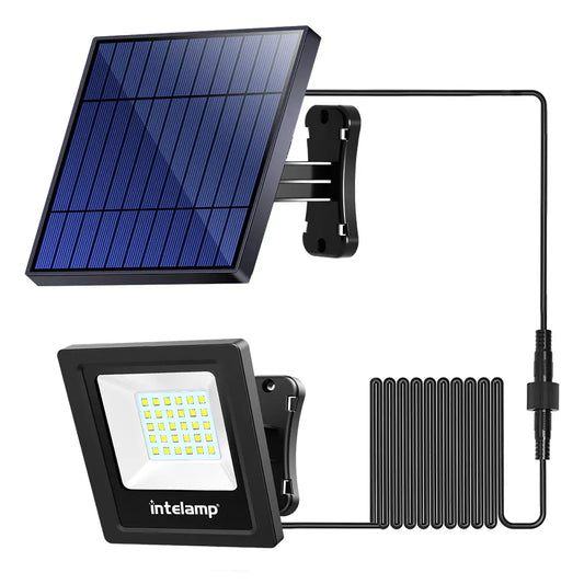 All-Night Solar Flood Light with 1000LM & 16ft Cord