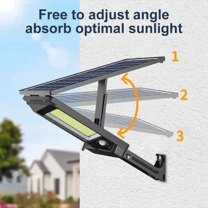 3000LM Solar Street Light with Linkable Dual Motion Sensors