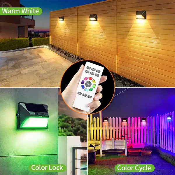 Solar Fence Lights - 9 Colors & RGB with Remote