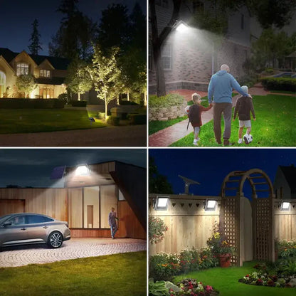 All-Night Solar Flood Light with 1000LM & 16ft Cord