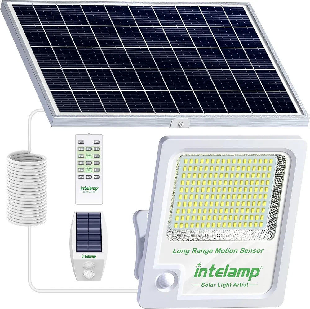 3000LM Linkable Solar Flood Light with Motion Sensor